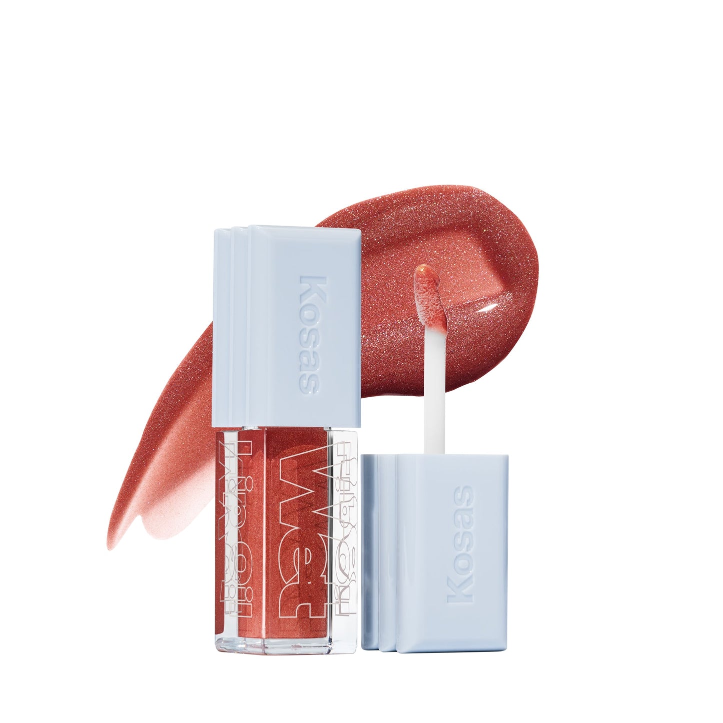 wet lip oil in dip with background swatch